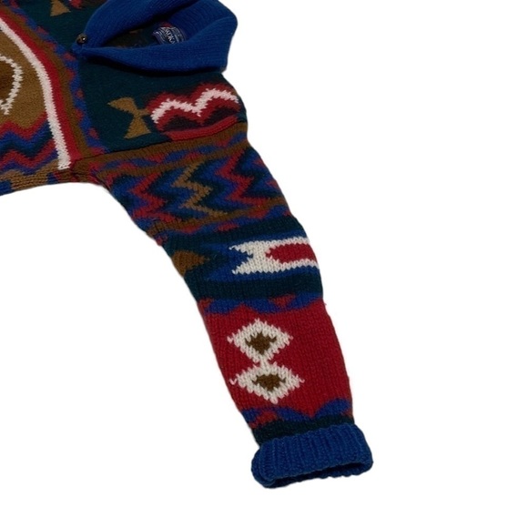 Muskoka Lakes Vintage Shetland Wool Shawl Collar Southwest Sweater /Size Medium - Picture 8 of 12